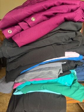 Large Bundle of Scrubs, Variety or colors and brands. Xs-S